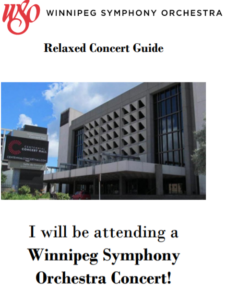 Image of the cover of the Relaxed Concert Guide: "I will be attending a Winnipeg Symphony Orchestra Concert"