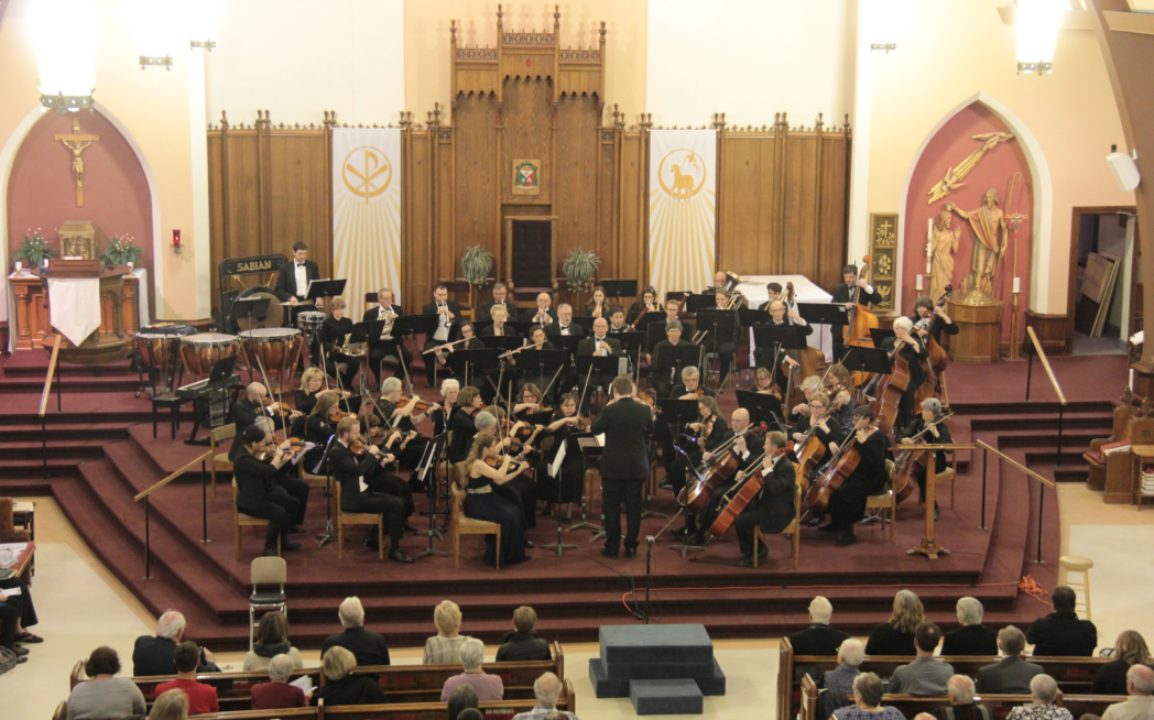 Timmins Symphony playing in cathedral